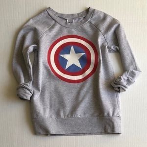 Captian America grey crew neck